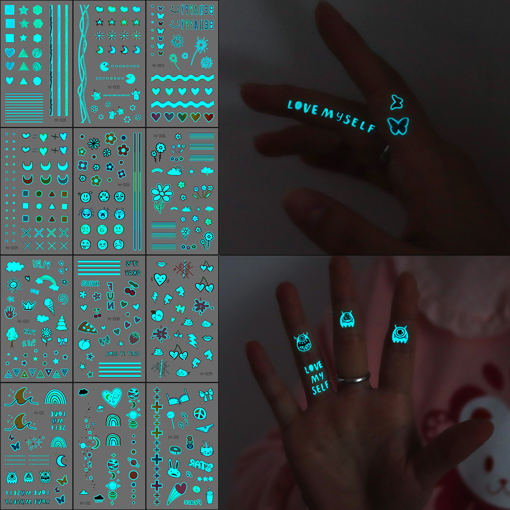 Glow-in-Dark Tattoo Stickers 1 - огляд і ціна Glow In Dark Stars