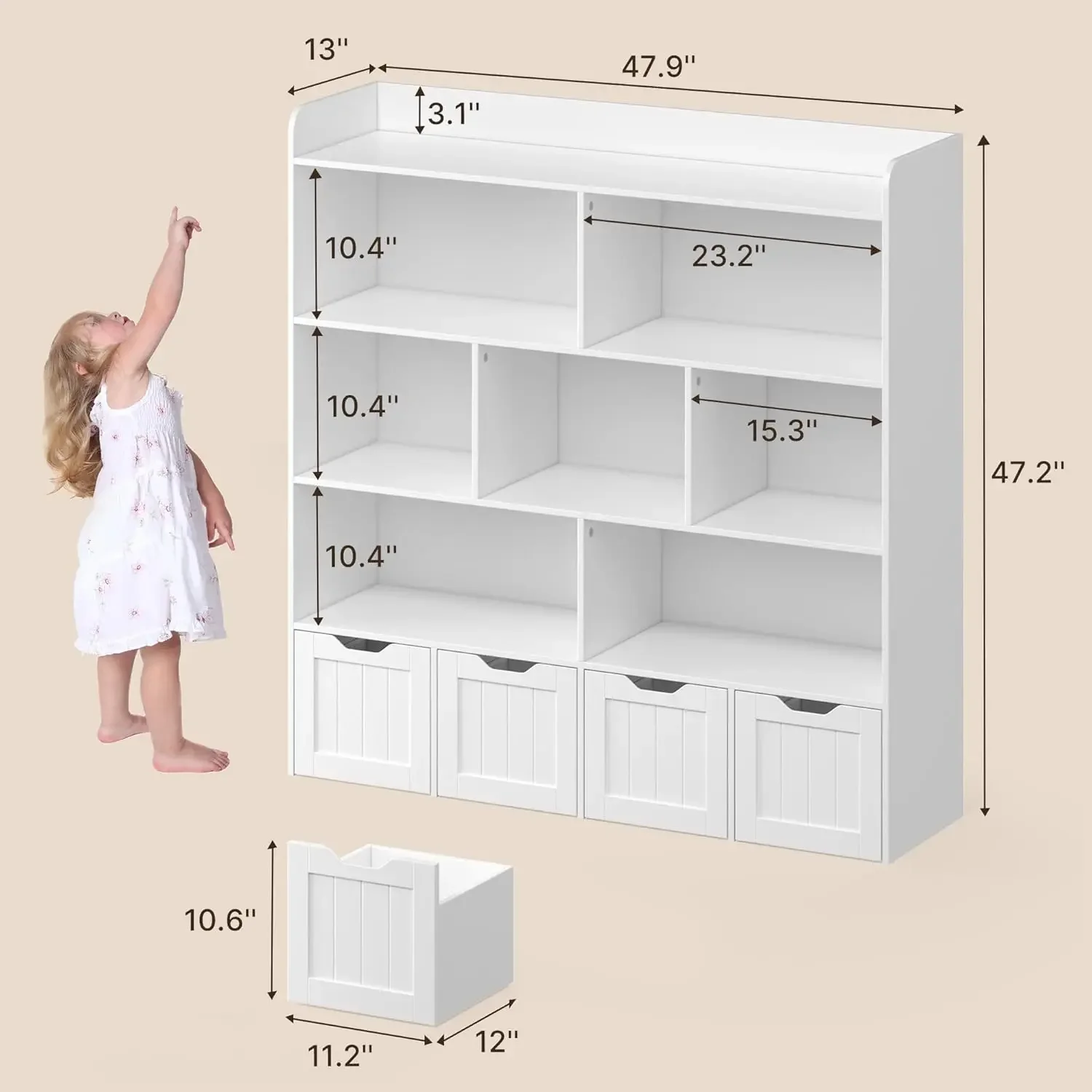 Kids Toy Storage Cabinet Bookc - огляд і ціна Kids Toys Drawers