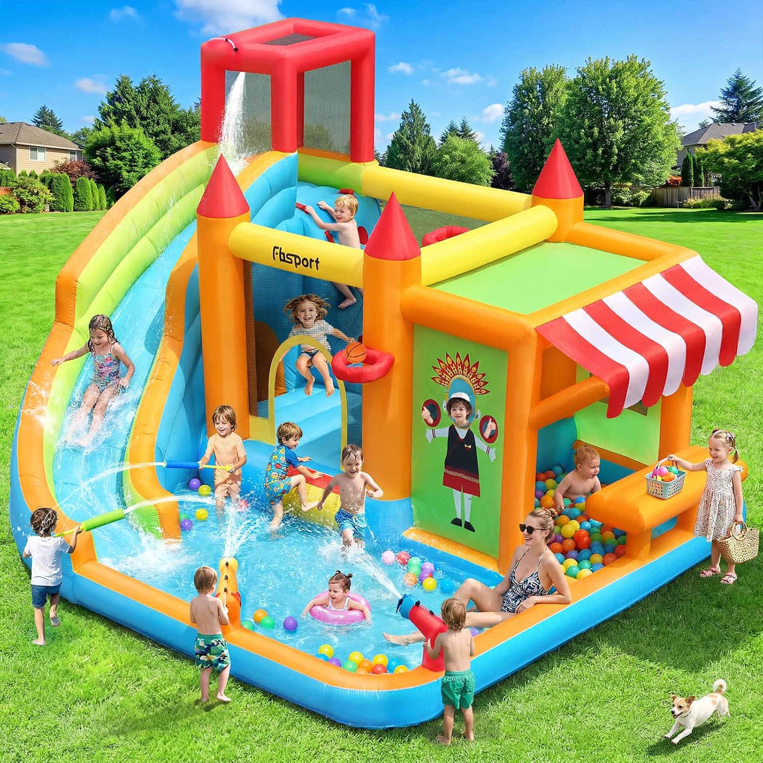 Inflatable Bounce House with W - огляд і ціна Kids Toys House