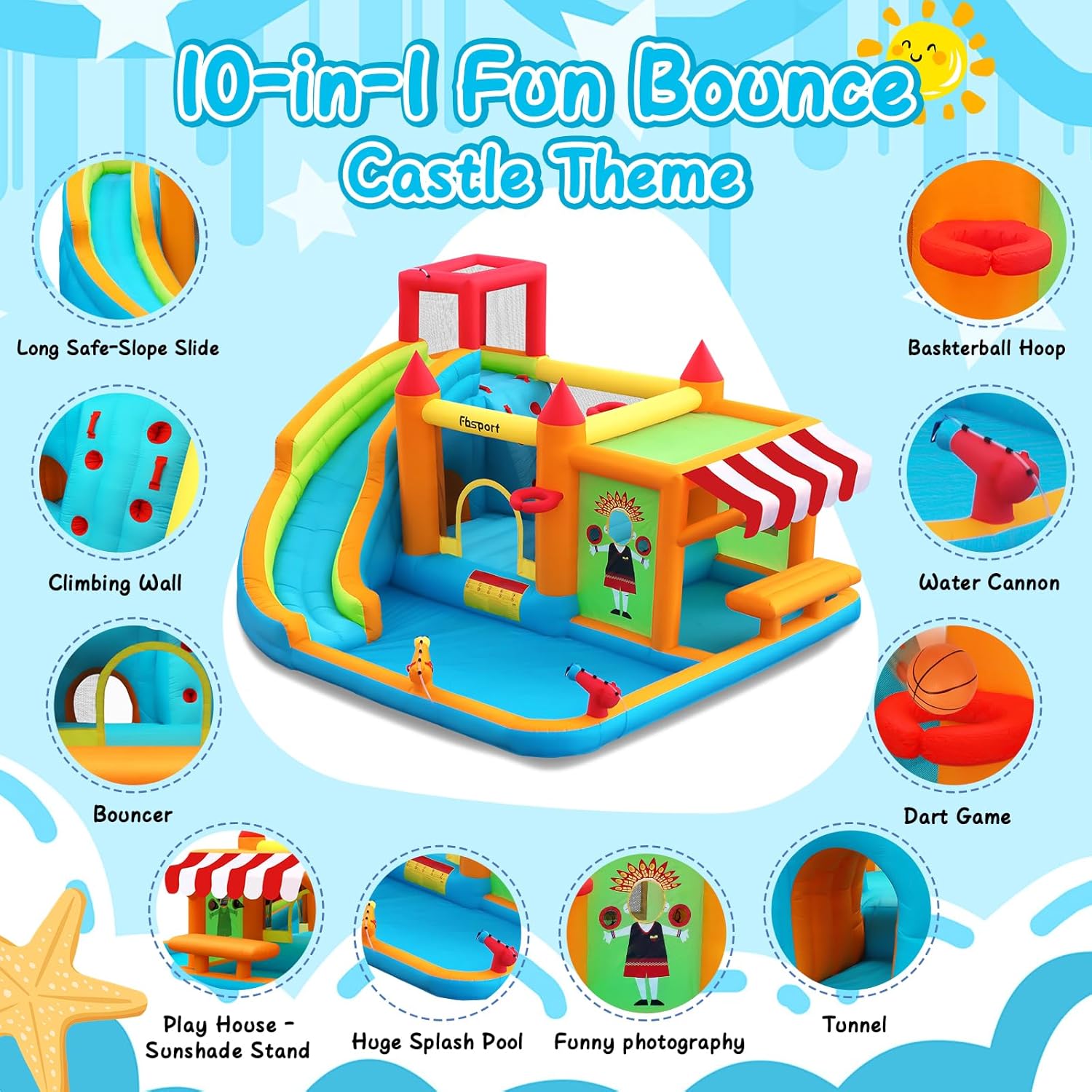 Inflatable Bounce House with W - огляд і ціна Kids Toys House