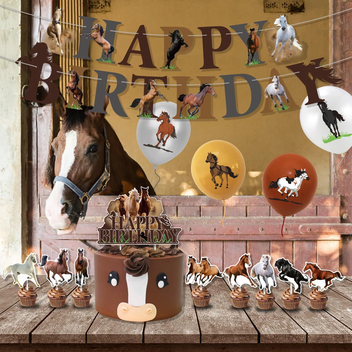 Horse Racing Birthday Party De - огляд і ціна Banner Kids Toys
