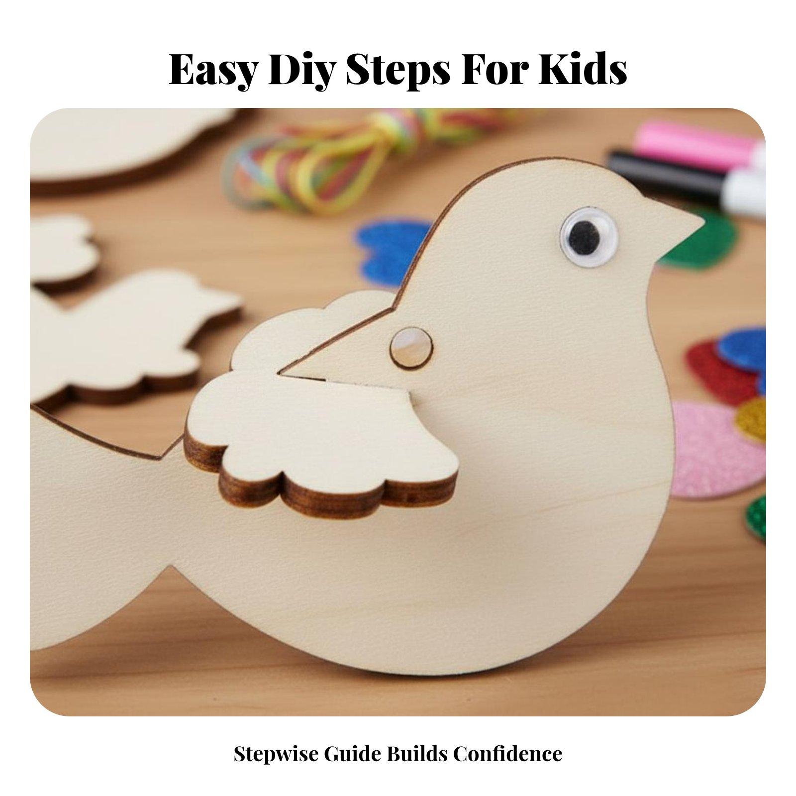 Wooden Bird Ornament DIY Craft - огляд і ціна Wooden Puzzle Kids