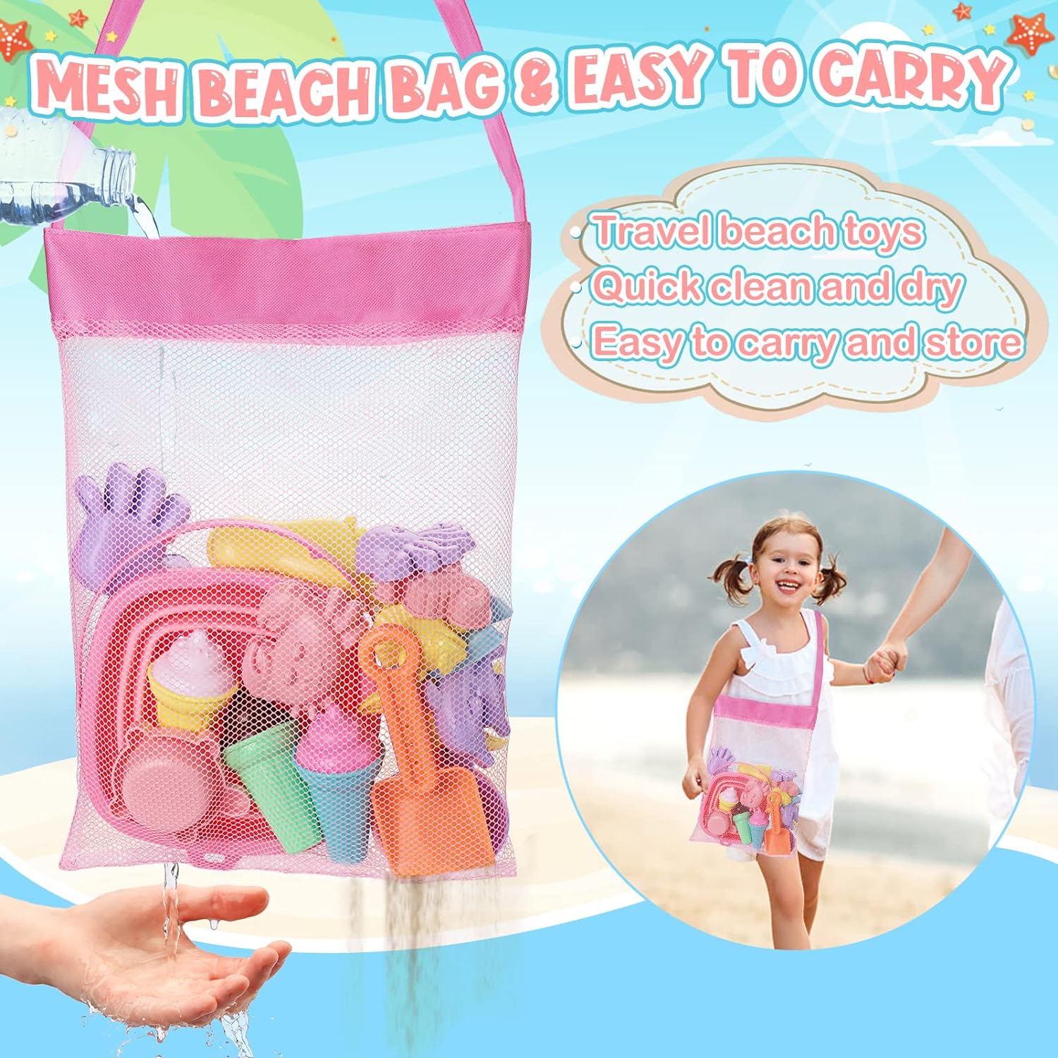 20pcs Beach Toys Set for Kids  - огляд і ціна Kinetic Sand Mold