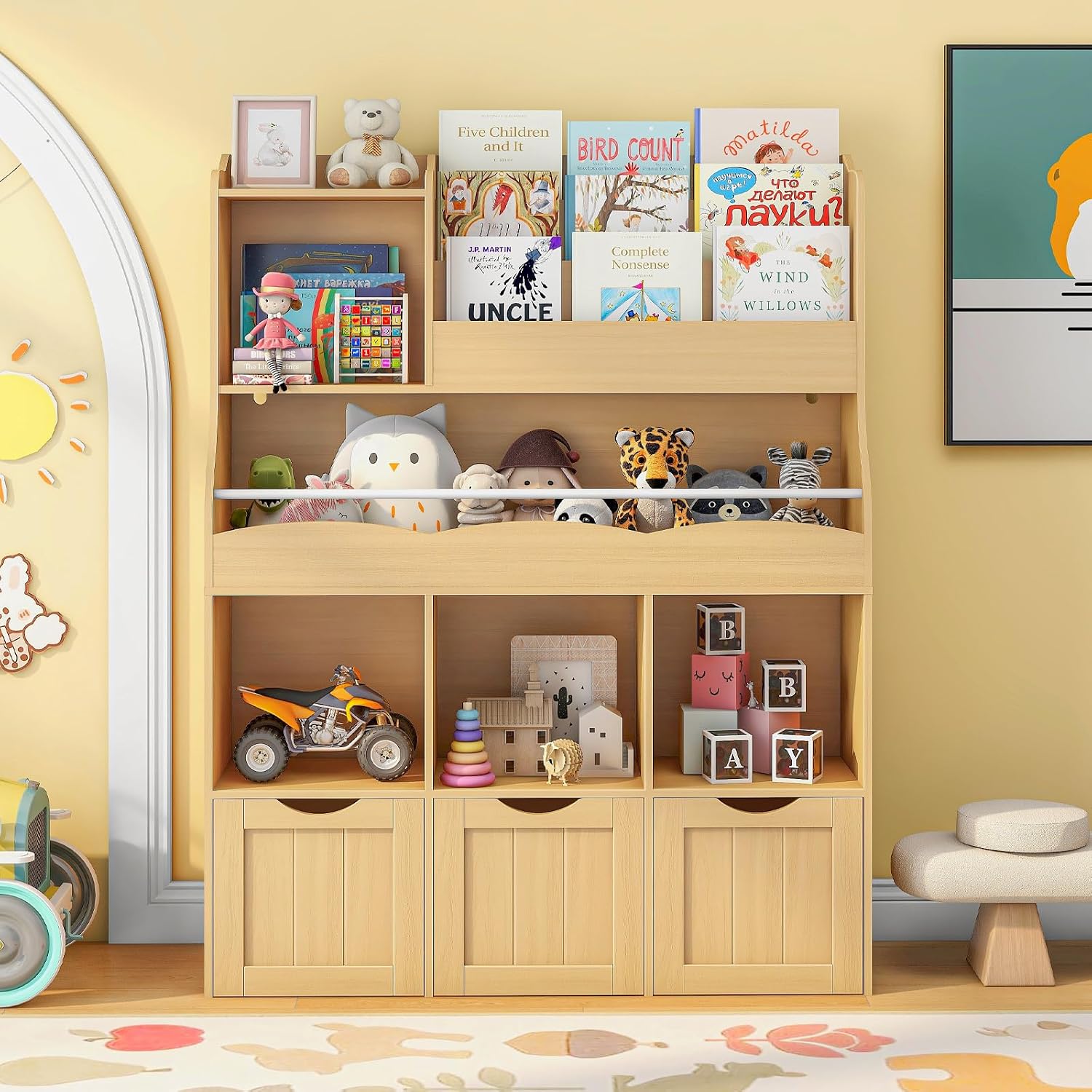 Kids 3-Tier Bookshelf & Storag - огляд і ціна Kids Toys Drawers