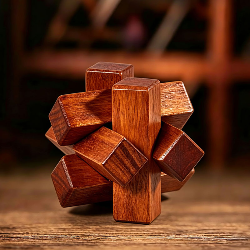Wooden Knot Puzzle IQ Logic Tr - огляд і ціна Wooden Puzzle Kids