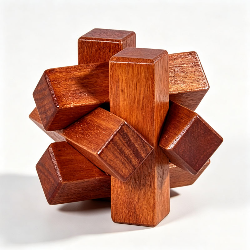 Wooden Knot Puzzle IQ Logic Tr - огляд і ціна Wooden Puzzle Kids