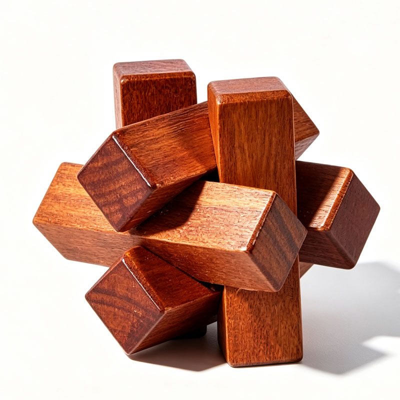 Wooden Knot Puzzle IQ Logic Tr - огляд і ціна Wooden Puzzle Kids