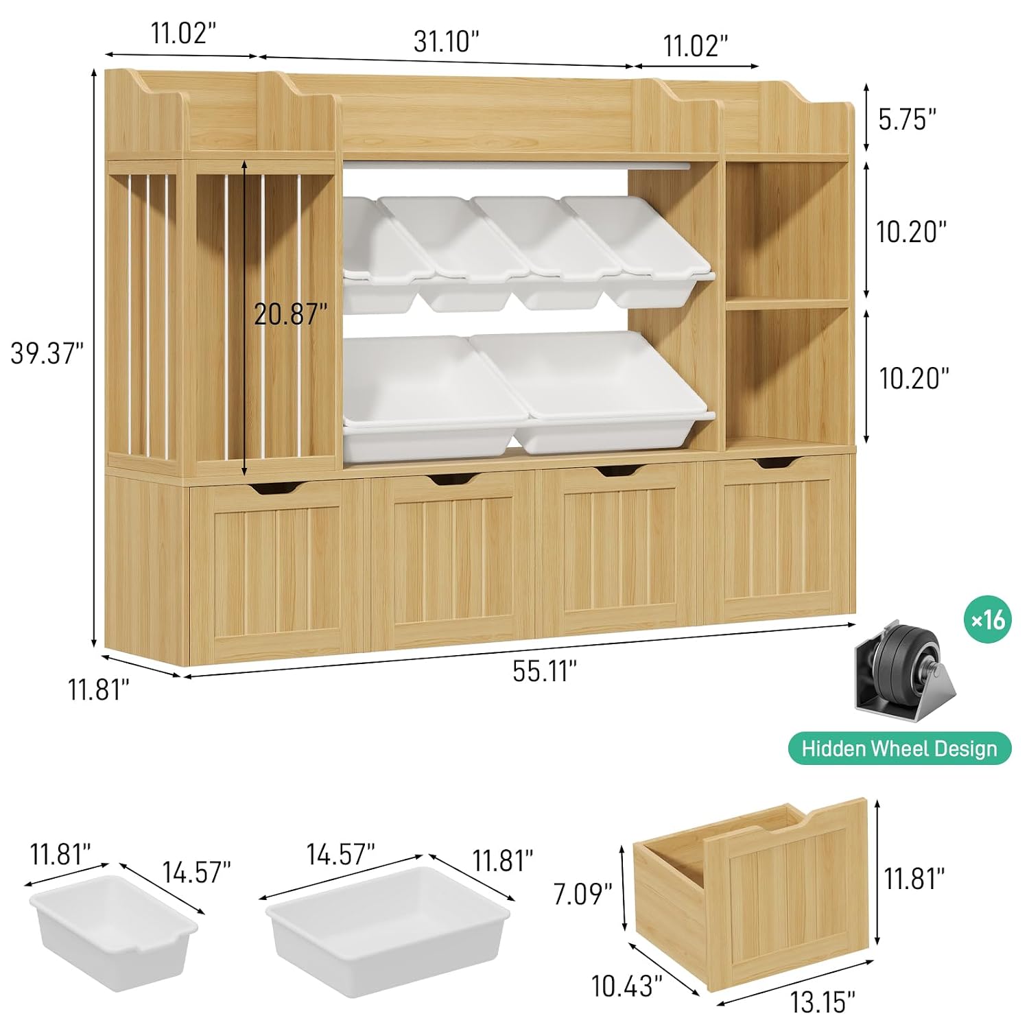Kids Bookshelf Storage Cabinet - огляд і ціна Kids Toys Drawers