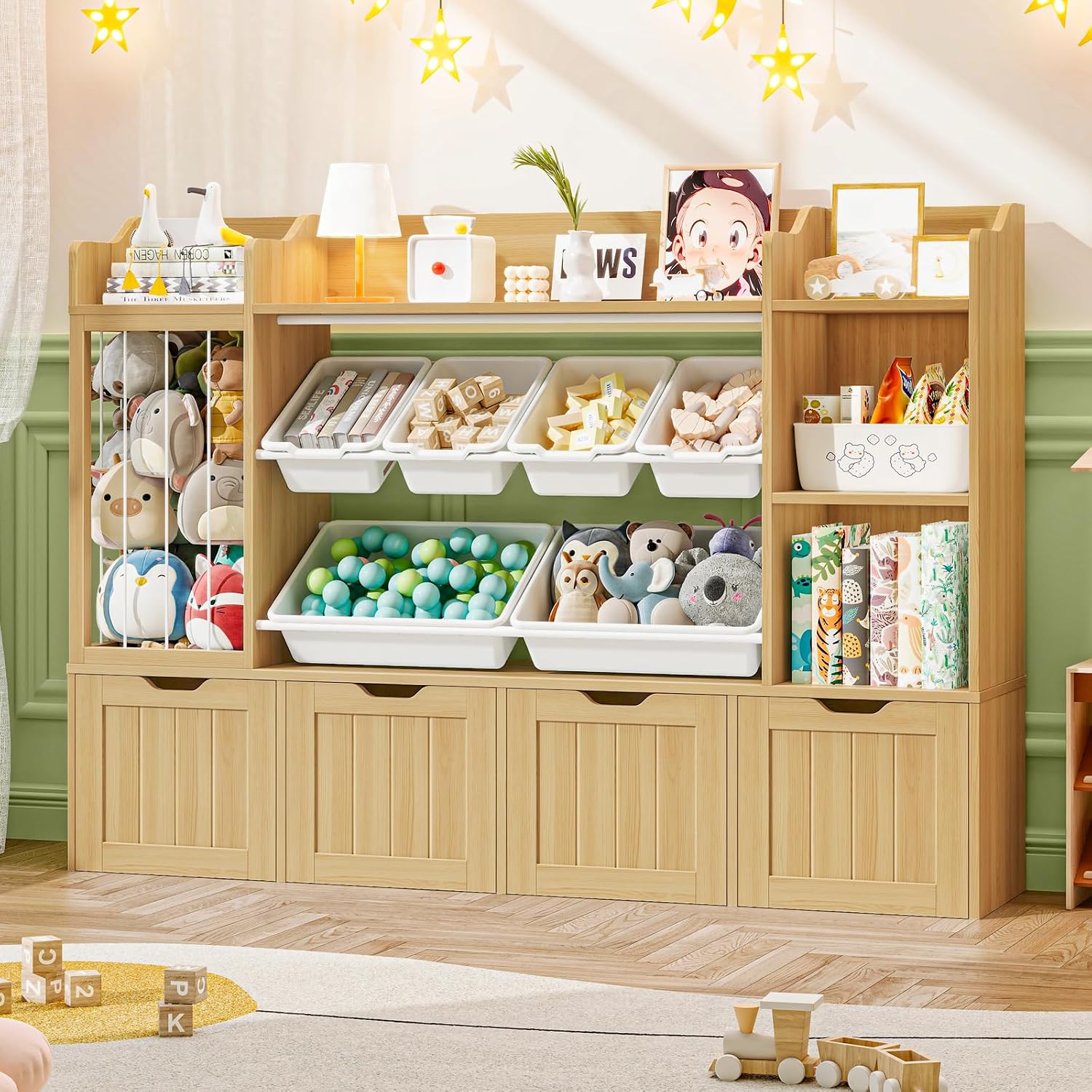 Kids Bookshelf Storage Cabinet - огляд і ціна Kids Toys Drawers