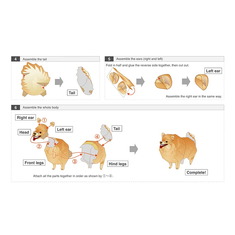 Pomeranian Dog Folding Origami - огляд і ціна Kids Toys Dog