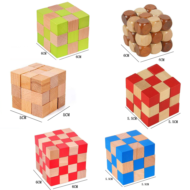 Square Snake Cube Wooden Brain - огляд і ціна Wooden Puzzle Kids