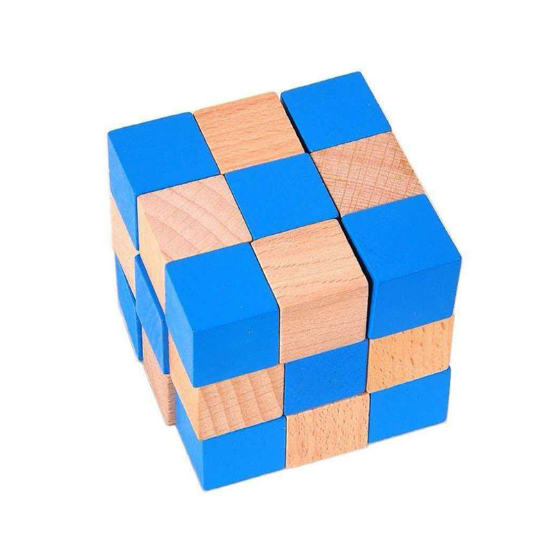 Square Snake Cube Wooden Brain - огляд і ціна Wooden Puzzle Kids