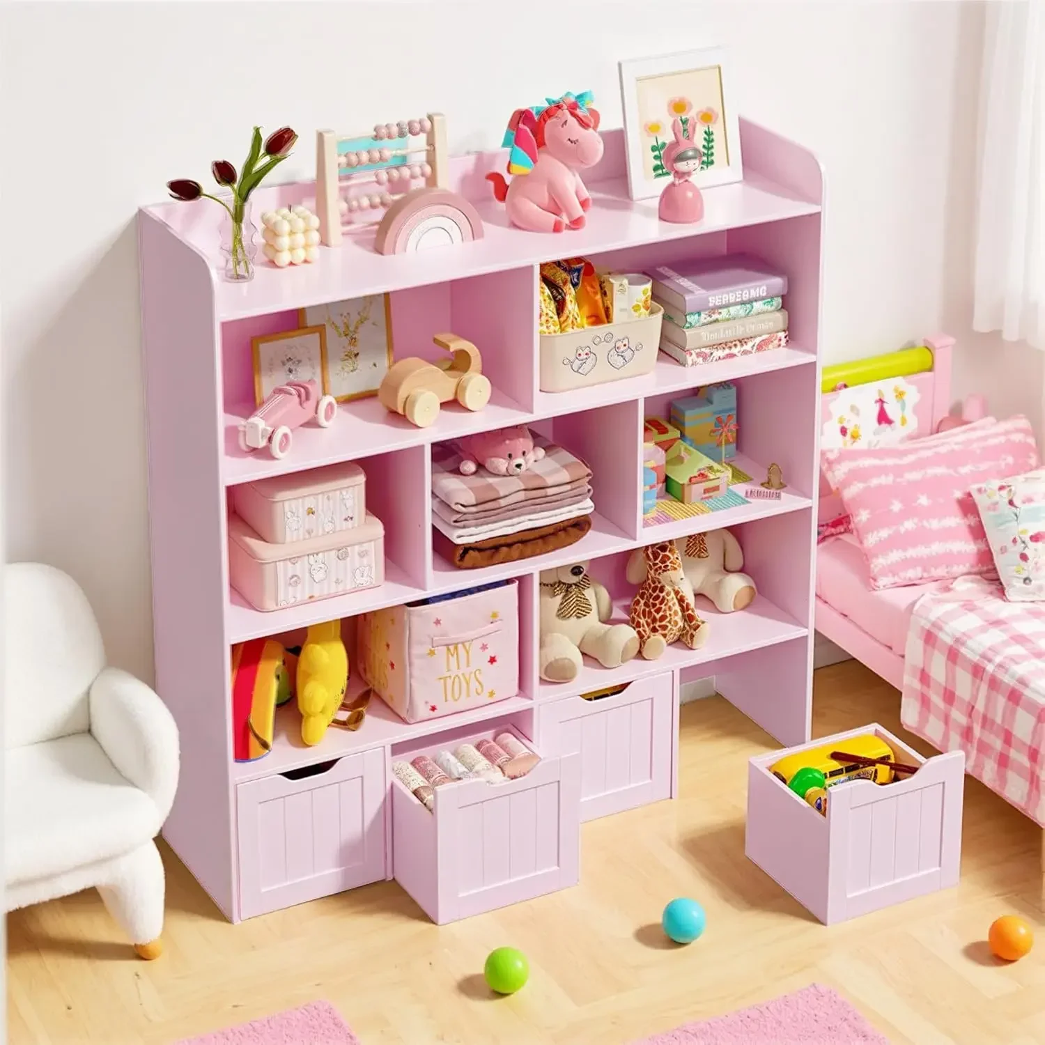 Kids Toy Storage Cabinet Bookc - огляд і ціна Kids Toys Drawers