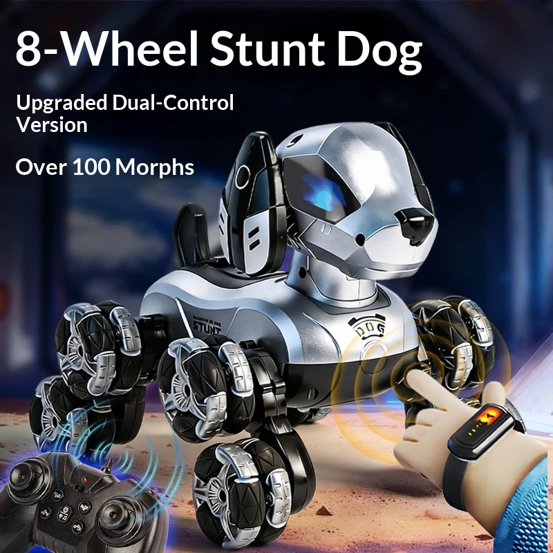 New RC Stunt Robot Dog 8 Wheel - огляд і ціна Kids Toys Dog