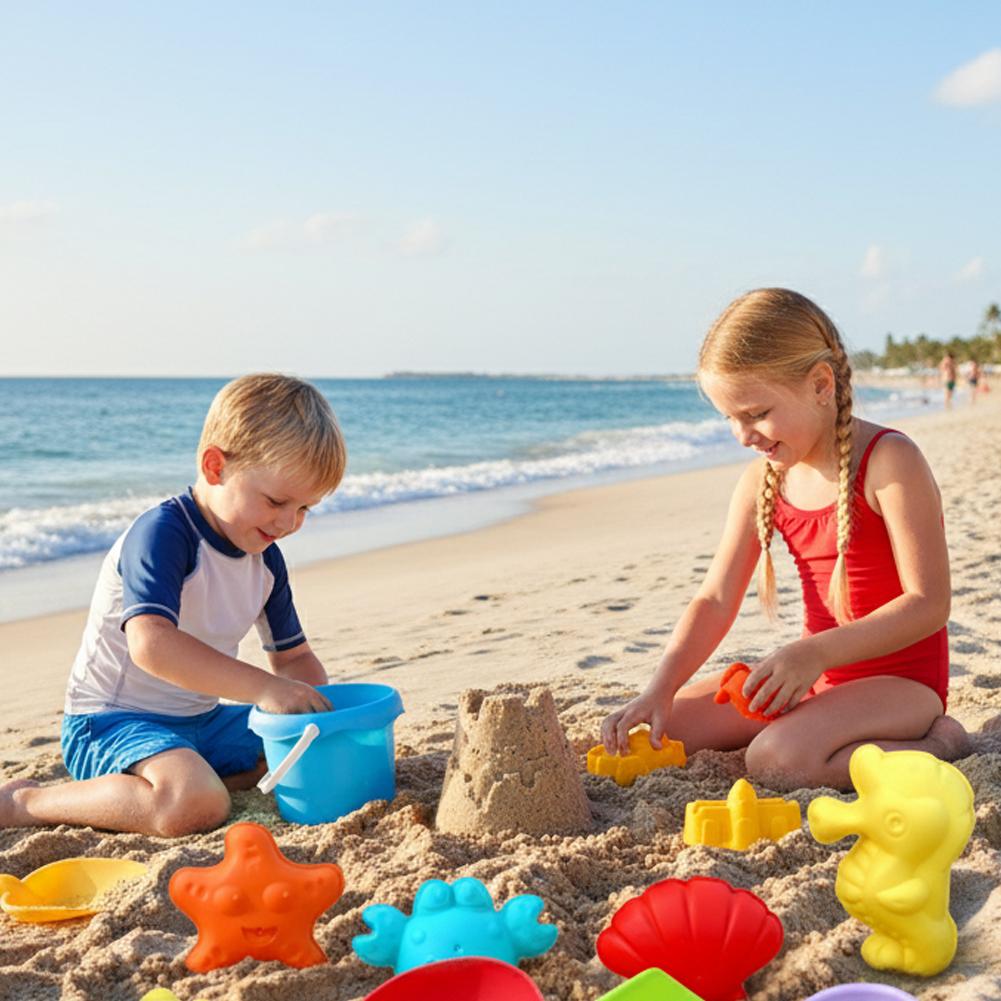 17Pcs Kids Beach Toys Set with - огляд і ціна Kinetic Sand Mold