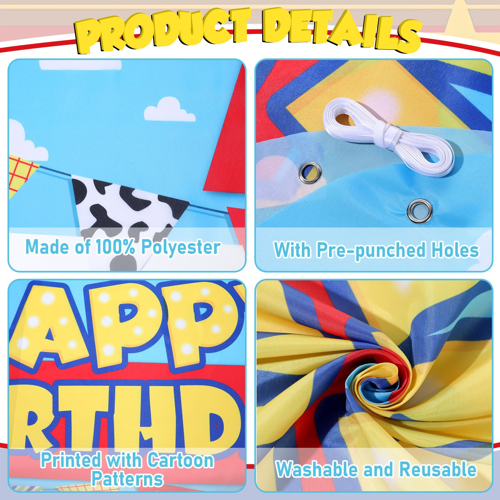3Pcs Cartoon Story Hanging Por - огляд і ціна Banner Kids Toys