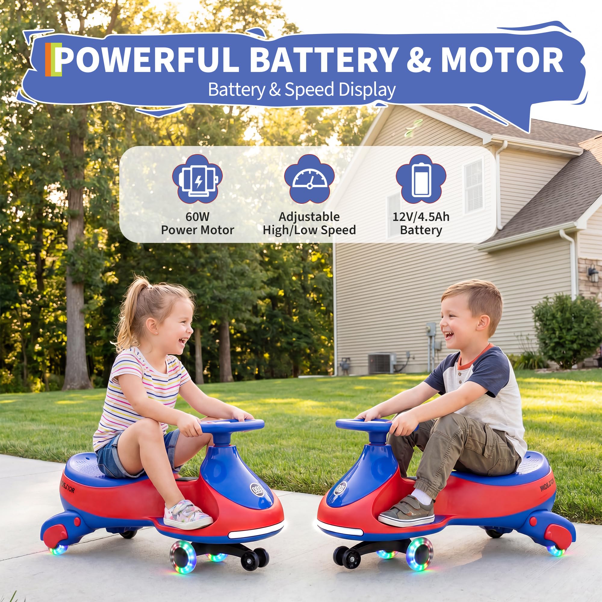 12V Electric Wiggle Car Kids W - огляд і ціна Kids Toys Electric