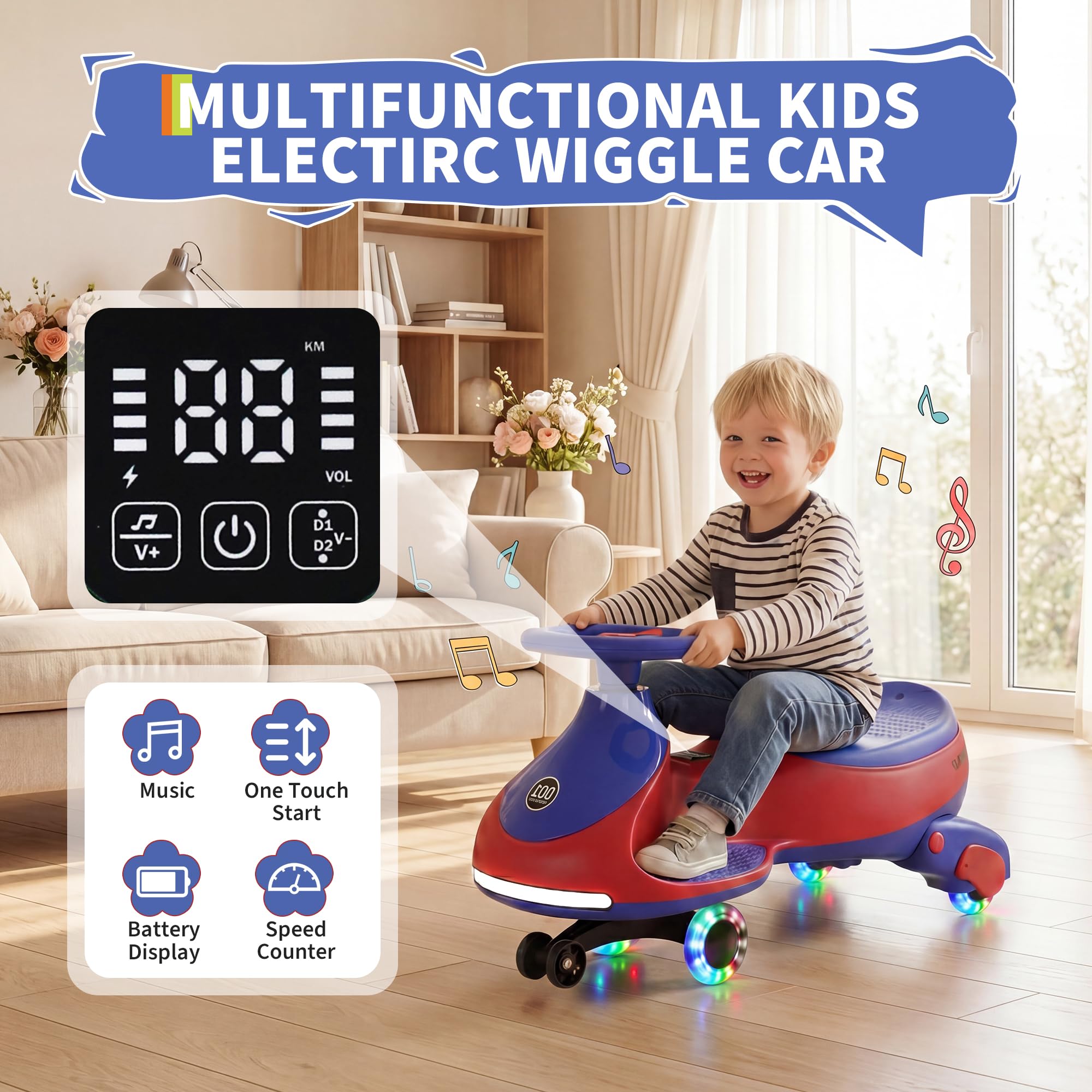 12V Electric Wiggle Car Kids W - огляд і ціна Kids Toys Electric