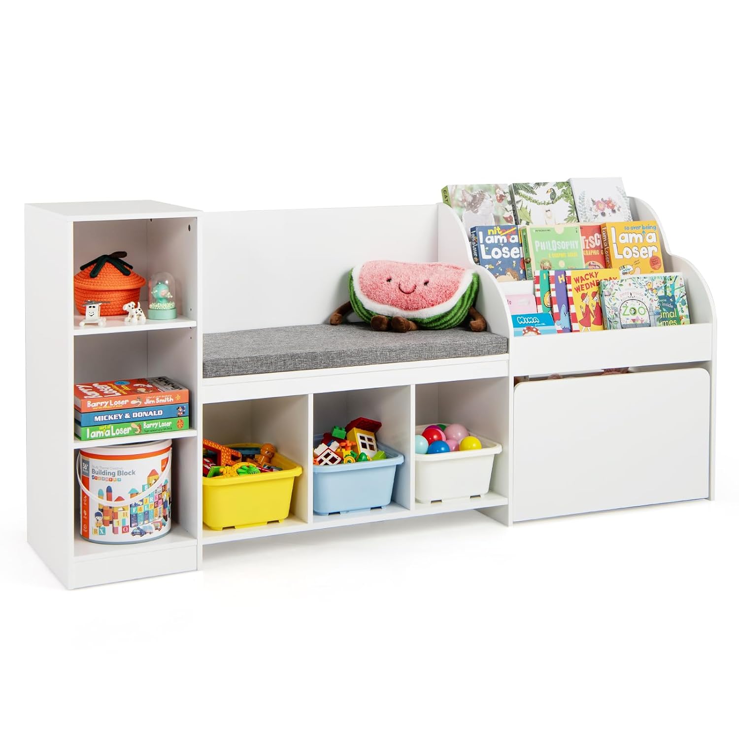 Kids Bookshelf Reading Nook &  - огляд і ціна Kids Toys Drawers