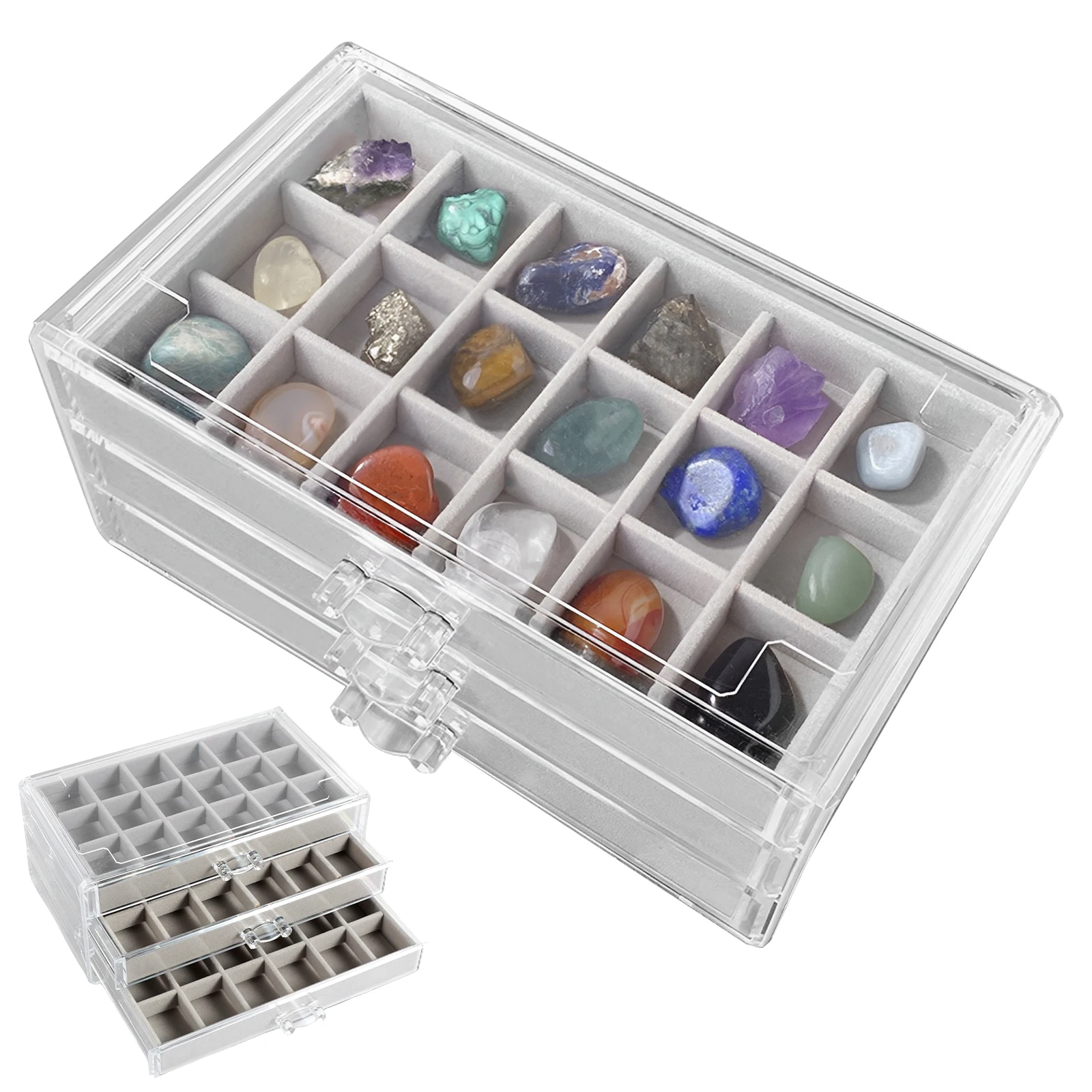 Rock Display Case 3 Drawers Ro - огляд і ціна Kids Toys Drawers