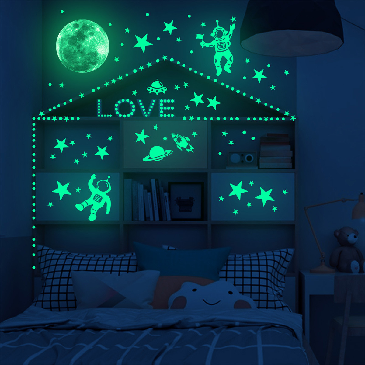 Luminous Moon Stars Wall Stick - огляд і ціна Glow In Dark Stars
